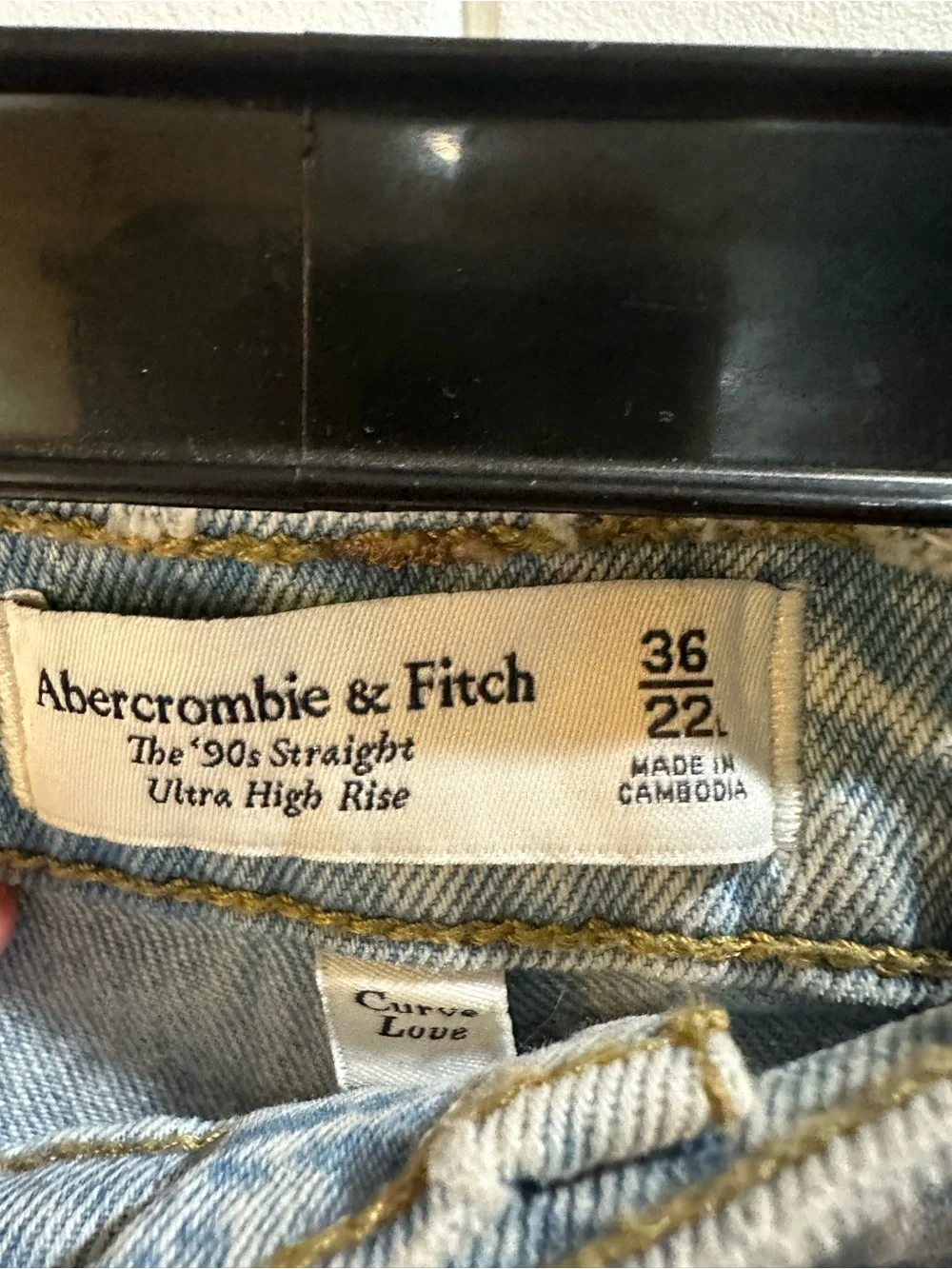 Abercrombie & Fitch the 90s straight ultra high rise curve love